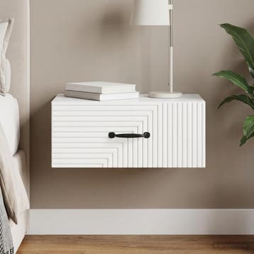 vidaXL Wandbeugel Bedkast Hoogglans Wit 49 x 34,5 x 20 cm, Minder dan 45 cm, Verzenden, Nieuw, Minder dan 55 cm