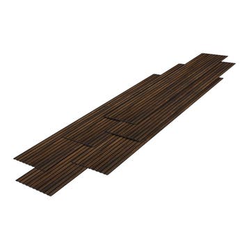 Wandpanelen Boxtel 3D set van 24 licht walnootkleurig 195x31, Verzenden, Nieuw
