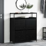 vidaXL Schoenenkast Zwart Eiken 100 x 34 x 112 cm Bewerkt, Verzenden, Nieuw