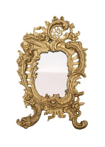 Miroir rocaille XlX ème / ca. 1900 - Spiegel - Verguld brons