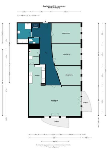 Te huur: Appartement Sarphatistraat in Amsterdam, Noord-Holland, Appartement, Amsterdam