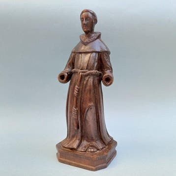 sculptuur, Heilige Antonius van Padua of Franciscus - 28 cm, Antiek en Kunst