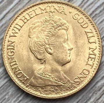 Nederland. Wilhelmina. 10 Gulden 1917
