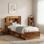 vidaXL Hoofdbordkast met opslag Oud hout Geconstrueerd hout, Huis en Inrichting, Slaapkamer | Bedden, Verzenden, Nieuw, Bruin