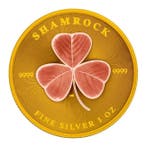 Niue. 2 Dollars 2022 1oz Niue Shamrock Rose Gold and Gold
