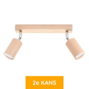 De Lampenbaas | Scandinavische Plafondlamp Sundberg – Hout, Huis en Inrichting, Ophalen of Verzenden, Zo goed als nieuw, Hout