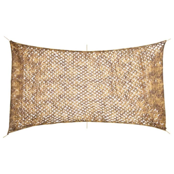 vidaXL Camouflagenet met opbergzak 506x279 cm zandkleurig, Sport en Fitness, Schietsport-accessoires, Nieuw, Verzenden