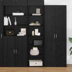 vidaXL Kast Zwart Eiken 50 x 41 x 185 cm Bewerkt hout, Huis en Inrichting, Kasten | Buffetkasten, Minder dan 50 cm, Verzenden