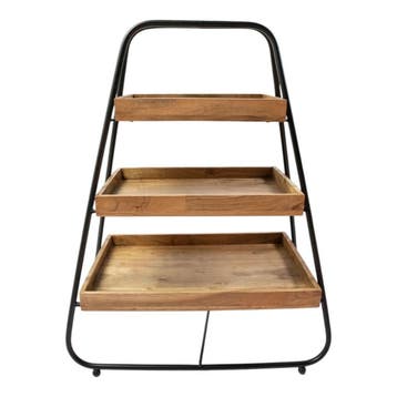 Etagere hout rechthoekig h53 d38cm, Verzenden, Nieuw