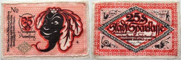 25 Pfennig 1 7 1917-1 4 1919 Stadtsparkasse Bielefeld, Verzenden
