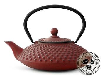Bredemeijer Theepot Xilin 1,25L Gietijzer Rood — Zeer goed, Nieuw