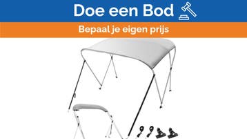 Bieden: Carver Covers 3 bow 79 to 84 inch white bimini canv, Ophalen of Verzenden, Nieuw, Zeilboot of Motorboot