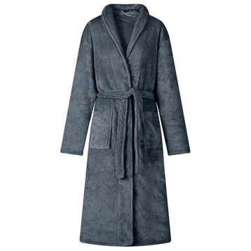 vidaXL Badjas zonder Kap Marineblauw m Flanel, Kleding | Heren, Pyjama's, Verzenden, Nieuw