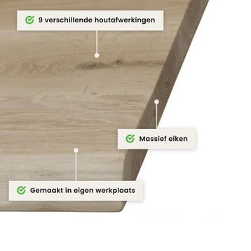 Houten tafelblad - 4cm dik eiken - Boomstam afwerking, Verzenden, Nieuw
