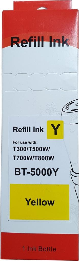 Huismerk Brother BT5000Y inktfles geel, Verzenden, Nieuw, Huismerk