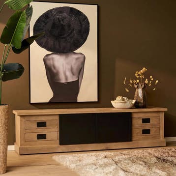 Tv meubel Noa Naturel Mangohout 200 cm | Starfurn, Ophalen of Verzenden, Nieuw