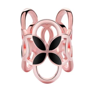 Fako Bijoux - Sjaalklem - Tube - Zwart - 22x26mm - Rosé, Verzenden, Nieuw