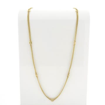 Gouden lange anker schakel ketting, Ophalen of Verzenden, Gebruikt, Goud, Goud