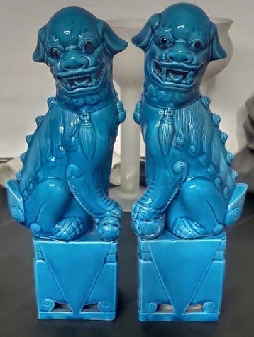 Figuur - Coppia di cani foo - Aardewerk - China (Zonder, Antiek en Kunst