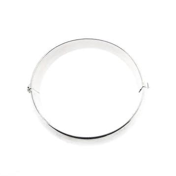 Brede zilveren slavenarmband; Maat S/M, Sieraden, Tassen en Uiterlijk, Armbanden, Ophalen of Verzenden, Gebruikt, Zilver, Zilver