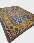 Kelim Afganistan 300x230 wollen vloerkleed handgeweven, 200 cm of meer, Zo goed als nieuw, 200 cm of meer, Groot perzisch tapijt kelim kilim wollen vloerkleed handgeknoopt