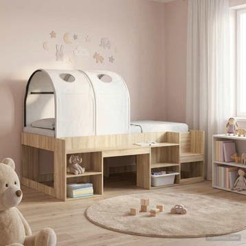 vidaXL Bedtunnel voor kinderbedden 2 st Wit Polyester, Verzenden, Nieuw, Wit