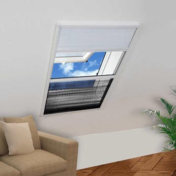vidaXL Raamhor voor dakramen met zonnescherm plissé 160x80, Verzenden, Nieuw, Zwart