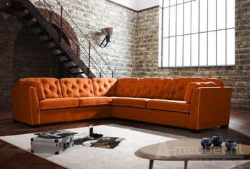 Hoekbankstel Dordrecht - hoekbanken - Oranje, Huis en Inrichting, Banken | Bankstellen, Nieuw, Stof