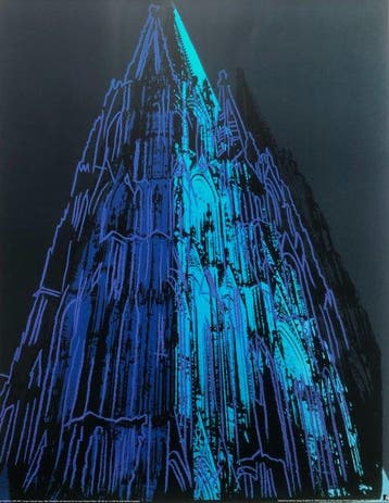 (after), Andy Warhol - Cologne Cathedral (Blue) - Offset