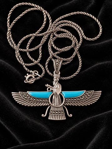 Zonder minimumprijs - Ketting met hanger Zilver Turquoise -