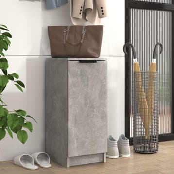 vidaXL Schoenenkast 30x35x70 cm bewerkt hout betongrijs, Verzenden, Nieuw
