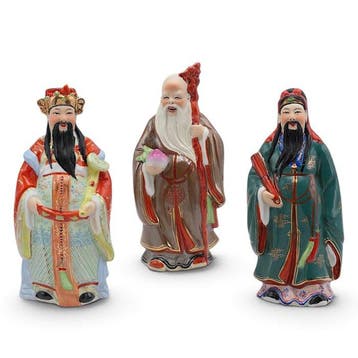 sculptuur, Fu Lu Shou, le 3 Stelle della Fortuna,