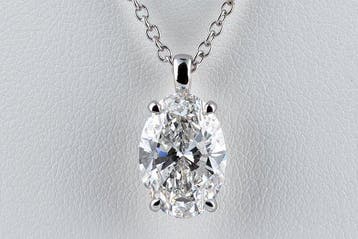 Ketting - 14 karaat Witgoud - 3.01ct. tw. Diamant