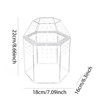 Mini Reptielen Terrarium Acryl met Ventilatie voor Spin, Verzenden, Nieuw