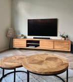 Zwevend TV meubel | teak hout | 130 tm 300cm | v.a. €475, Ophalen of Verzenden, Nieuw, Teakhout