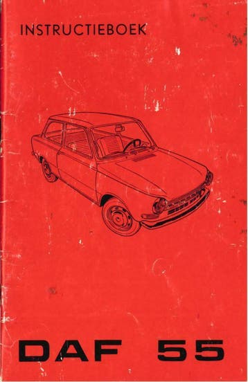 1971 DAF 55 HANDBOEK HANDLEIDING INSTRUCTIEBOEK NEDERLANDS, Verzenden