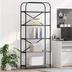 vidaXL Boekenkast Grijs Sonoma 80 x 30 x 183 cm Bewerkt hout, Minder dan 50 cm, Verzenden, Nieuw, 150 tot 200 cm