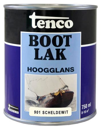 Tenco bootlak kleur 750 ml, scheldewit, bus, Verzenden, Nieuw