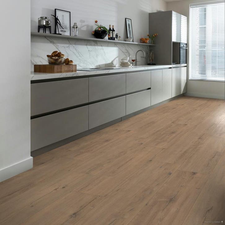 Laminaat rechte plank donker eiken |  Hoomline Royal XL V2, Huis en Inrichting, Stoffering | Vloerbedekking, Ophalen