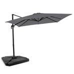 Zweefparasol Pisogne 300x300cm – Premium parasol - Grijs |, Verzenden, Nieuw