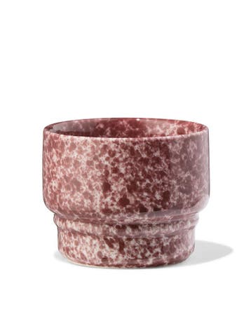 HEMA Koffiekopje 220ml Trend aardewerk bordeauxrood spikkels, Verzenden, Nieuw