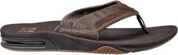 Reef Leather Fanning - Maat 37.5 - Heren Slippers - Dark, Verzenden, Nieuw