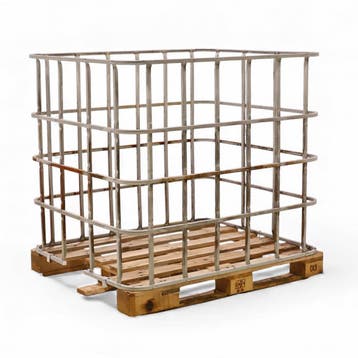 Gebruikte IBC Container IBC frame met houten pallet, Ophalen of Verzenden