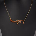 Oud-Romeins Ketting met draadgewikkelde Romeinse kralen en