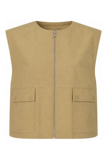 Refined Department Vest in maat M Beige, Refined Department, Verzenden, Zo goed als nieuw, Beige