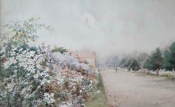 Walter Duncan (1848-1932) - Blooming shrub, Antiek en Kunst, Kunst | Schilderijen | Klassiek