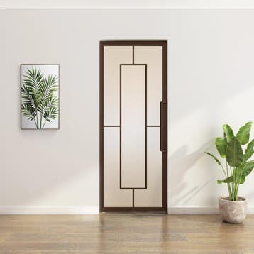 Stalen Taatsdeur - Brons - 5 Vlaks - Matglas, Minder dan 80 cm, Overige typen, Nieuw, Metaal