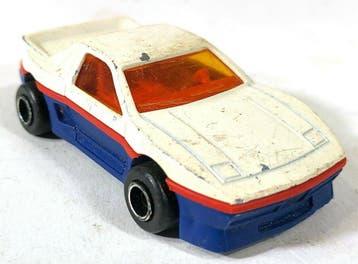 Vintage Majorette 206 Pontiac Fiero, wit, schaal 1:55, Verzenden, Gebruikt