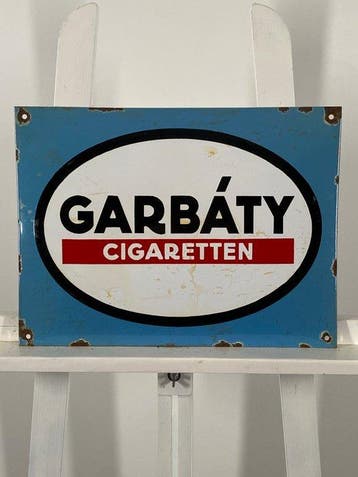 Garbáty - Emaille bord - 40x30 cm - Gemaakt van een dikke