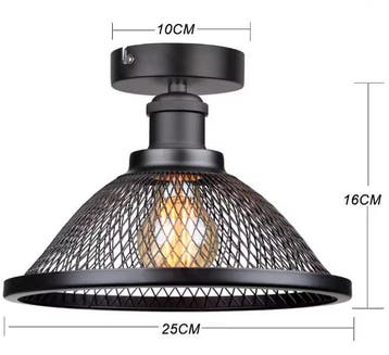Industriële LED Plafondlamp – Vintage Kooi Design Retro Lamp, Verzenden, Nieuw